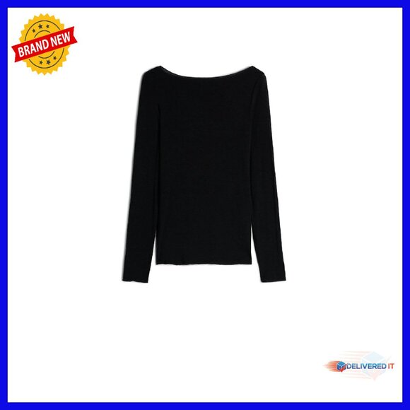 Ultralight Modal Cashmere Boat Neck Top Slim Fit Sheer Layering Essential